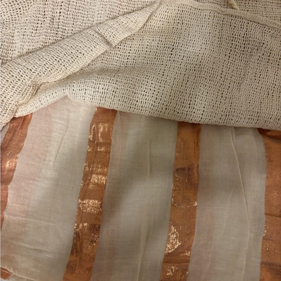 Zara Cream Textured Blouse with Rope Accents - Picture 4 of 9